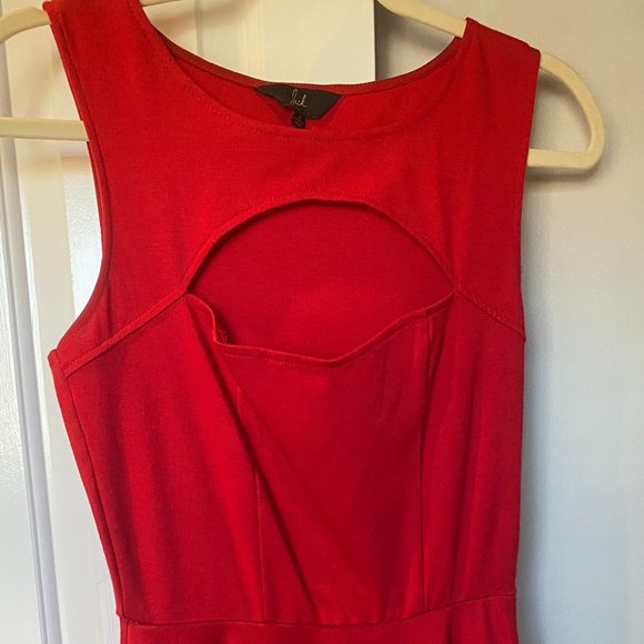 Jack Cut Out Red Dress - Picture 3 of 6